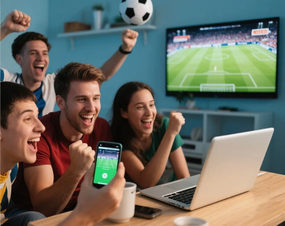 多裝置觀看世界盃直播示意圖